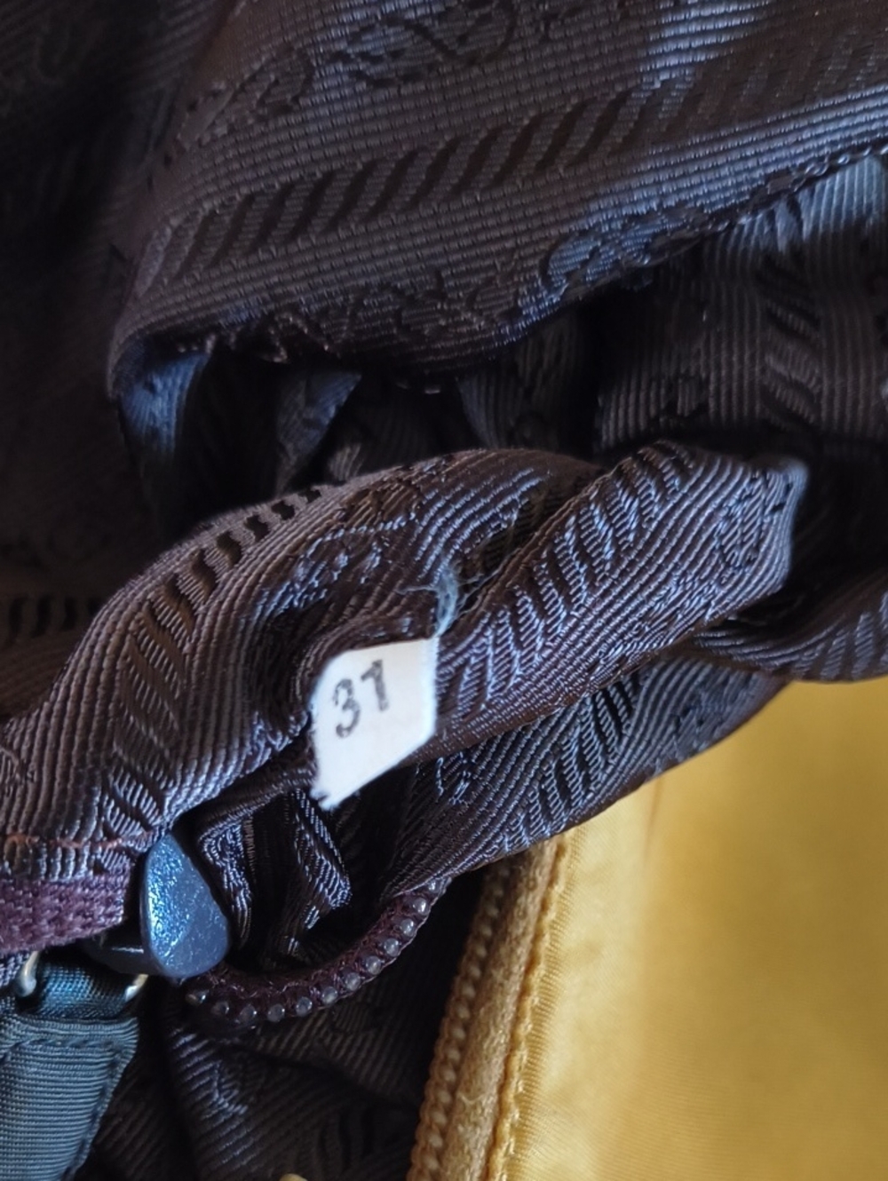 Vintage Prada Rare Yellow Tessuto Nylon Hobo Shoulder Bag | Made in Italy | Y2K - Picture 12 of 12